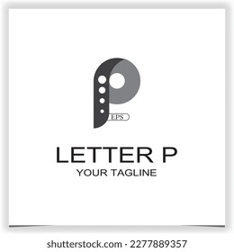 letter p logo premium elegant template vector eps 10