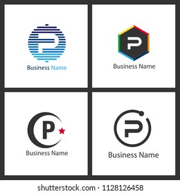 Letter P Logo Set Design