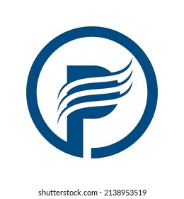 letter P logo , simple and clean