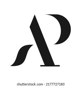 letter A and letter P logo , simple and clean