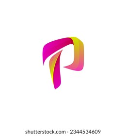 Letter-P-Logo mit einfacher Design-Vorlage, 3D-Logos
