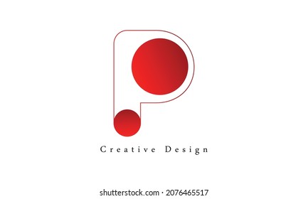 Letter P logo slogan icon design template elements
