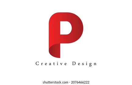 Letter P logo slogan icon design template elements