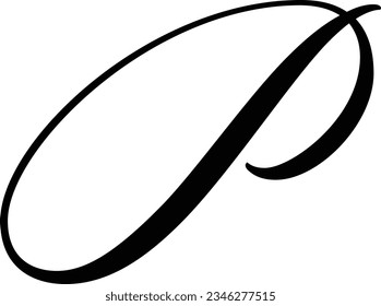 Logo des Briefes P Stilvolles Logo	
