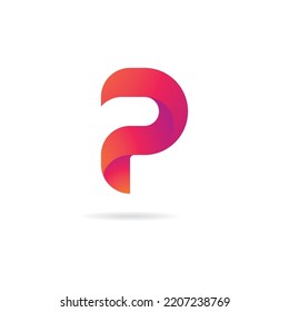 Letter P logo symbol design template 