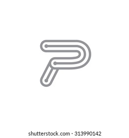 Letter P logo / symbol - vector icon