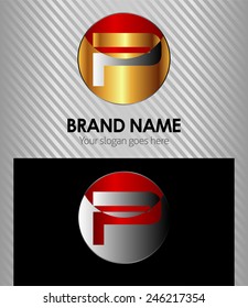 Letter P logo template 