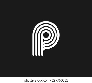 Letter P logo template