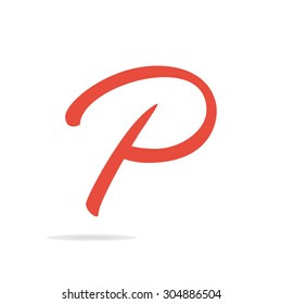 Plantilla de logotipo de carta P