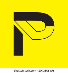 Letter P Logo Template Abstract Vector Illustration - lines Logotype Vector Design Template.