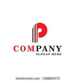 Letter P logo template design - vector