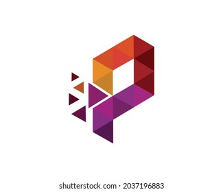 Letter P Logo Template Design Vector Illustration.