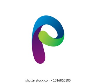 Letter P Logo Template, Icon, Symbol - Vector