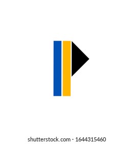 plantilla de logotipo de letra p, identidad, elementos de logotipo, ilustración vectorial