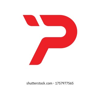 Letter P logo template vector