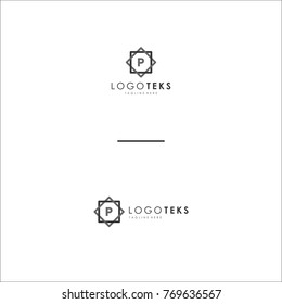 letter P logo templates
