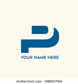 Letter P logo .Typographic icon with uppercase lettering.Alphabet initial sign isolated on light background.Bold, powerful character.Tech, industry, web style concept.Corporate branding shape.