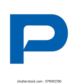 letter P logo vector.