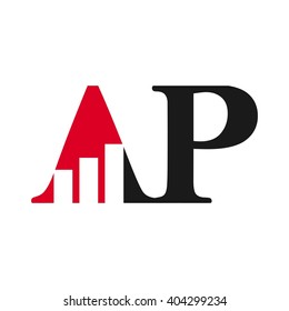 letter A and P logo vector.