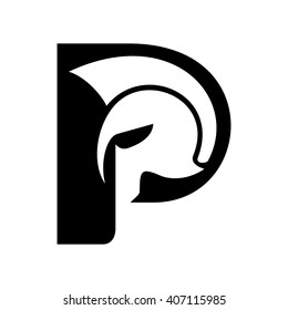letter P logo vector.