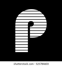 Letter P logo vector