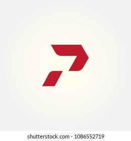 letter P logo vector, alphabet logo template