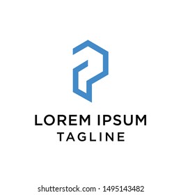 Letter P Logo Vector, Alphabet Logo Design Template