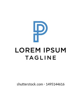 Letter P Logo Vector, Alphabet Logo Design Template