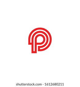 letter P logo vector, alphabet logo template