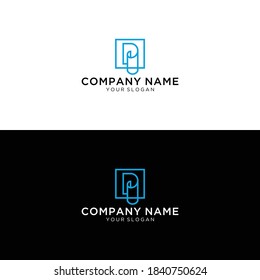 letter P logo vector, alphabet logo template
