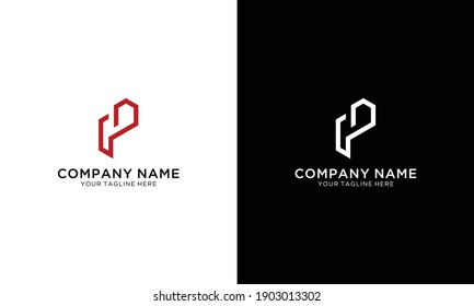 vector de logotipo de letra P, plantilla de logotipo de alfabeto