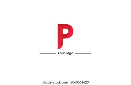 vector de logotipo de letra P, plantilla de logotipo de alfabeto