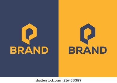 Buchstabe P Logo, Vektorgrafik, Logo-Vorlage