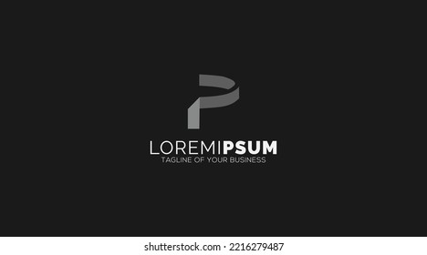 letter P logo vector, alphabet logo template