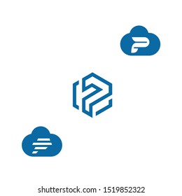 Letter P logo vector design icon