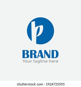 Letter P Logo. P Vector Design with round