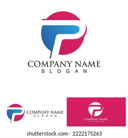 Letter P Logo vector illustration design