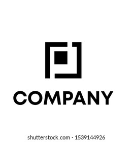 letter P logo vector sign template