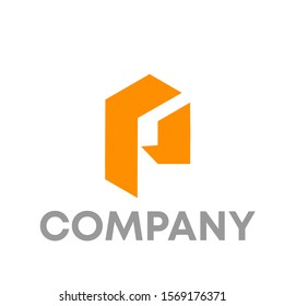 letter P logo vector sign template