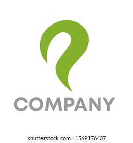 letter P logo vector sign template
