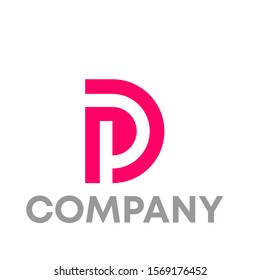 letter P logo vector sign template