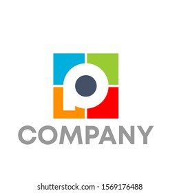 letter P logo vector sign template