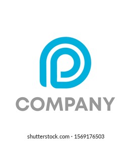 letter P logo vector sign template
