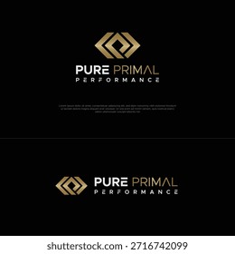 Letra P Logo Vector Vector de stock 
