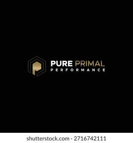 Letra P Logo Vector Vector de stock 