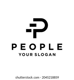 Letter P logo vectore icon design template elements
