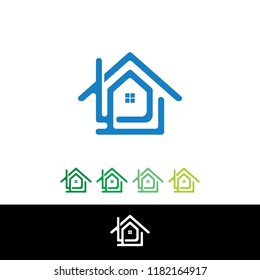 Letter P Logo with window Real estate Illustration Design Template, Suitable for Creative Industries, Technology, Multimedia, Education, Shops and related businesses.
