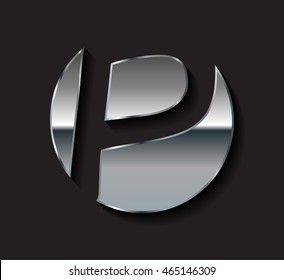 Letter P logo.Alphabet logo design.Vector illustration.