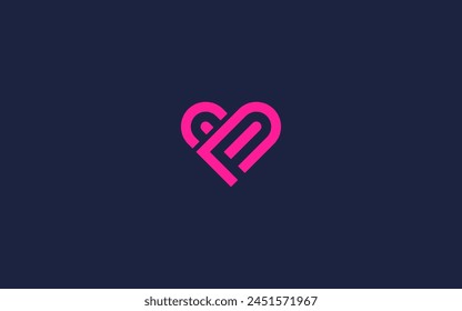 letter p with love logo icon design vector design template inspiration