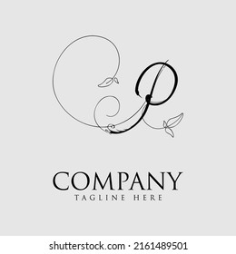 Letter p luxury logo design icon vector image